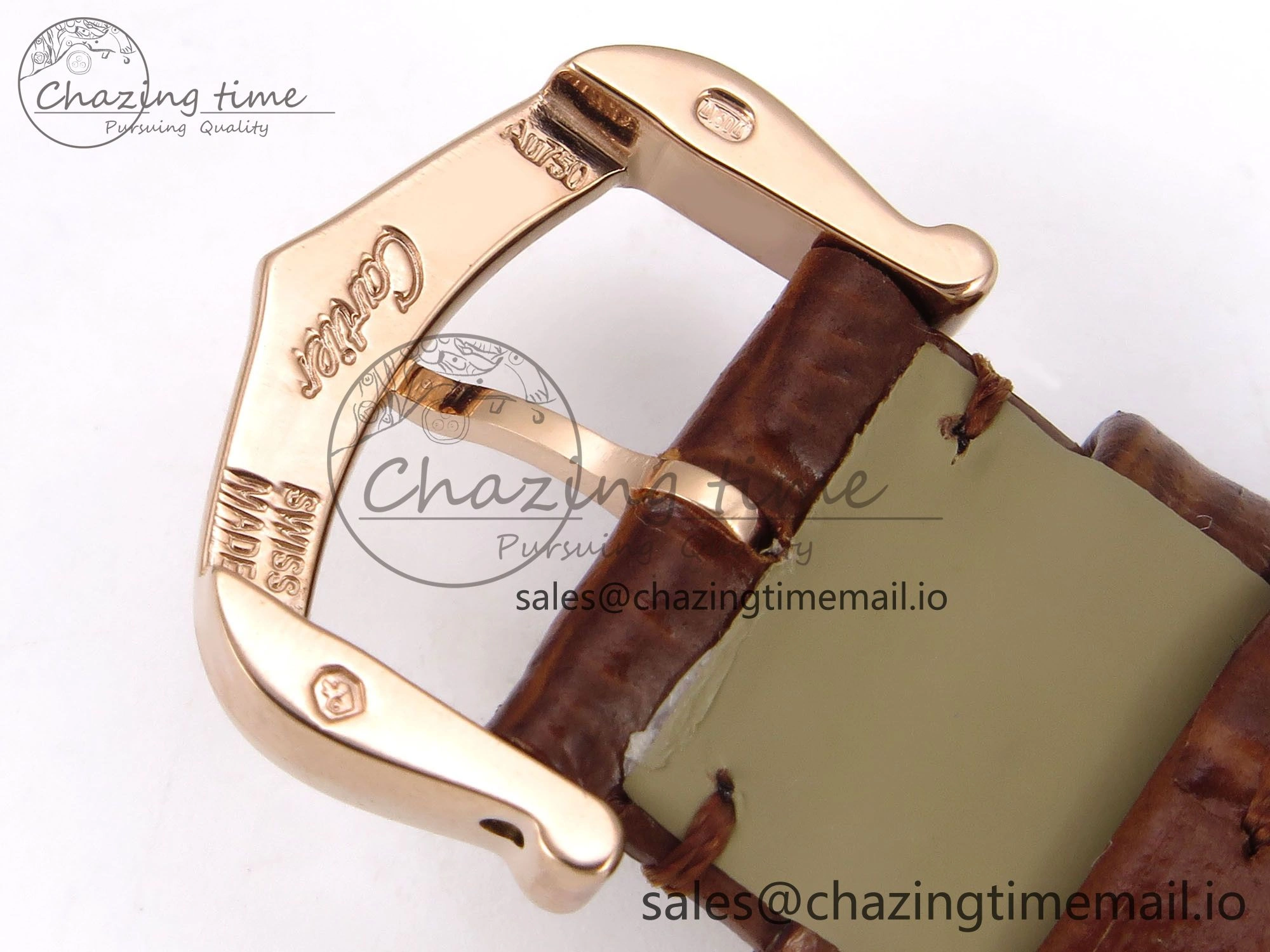 Tank Must RG 22mm AF 1:1 Best Edition White Dial on Brown Leather Strap Ronda Quartz