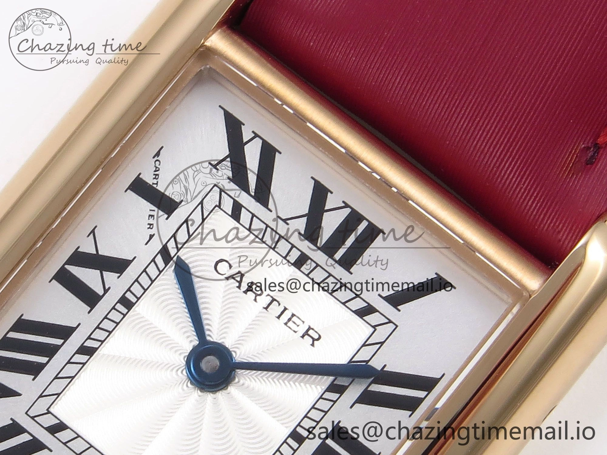 Tank Must RG 22mm AF 1:1 Best Edition White Dial on Red Fabric Strap Ronda Quartz
