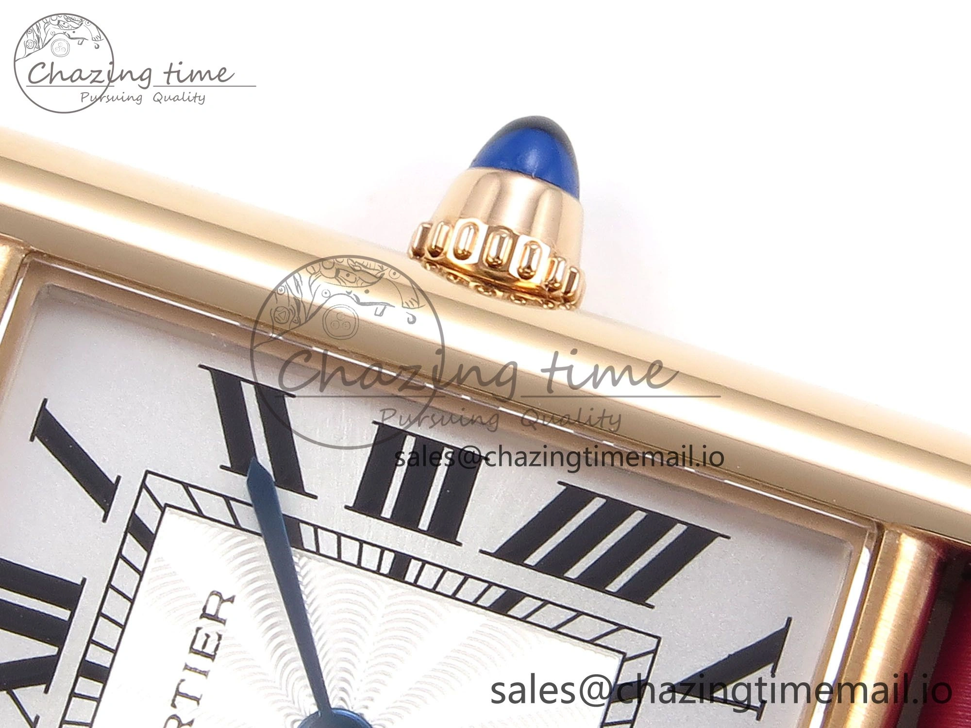 Tank Must RG 22mm AF 1:1 Best Edition White Dial on Red Fabric Strap Ronda Quartz