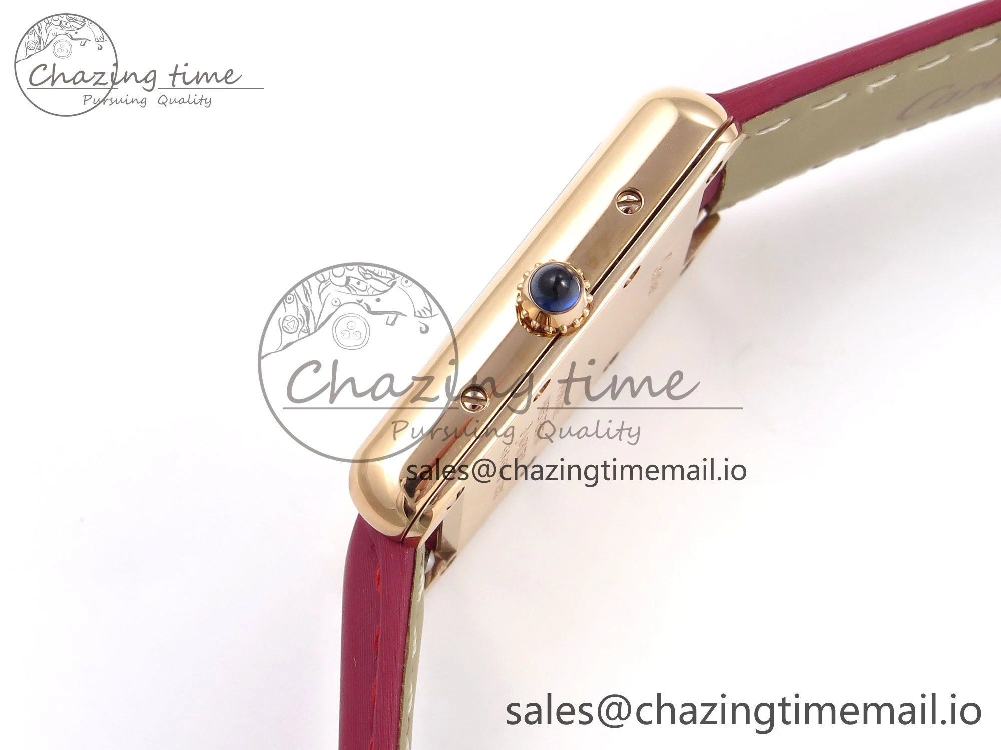 Tank Must RG 22mm AF 1:1 Best Edition White Dial on Red Fabric Strap Ronda Quartz