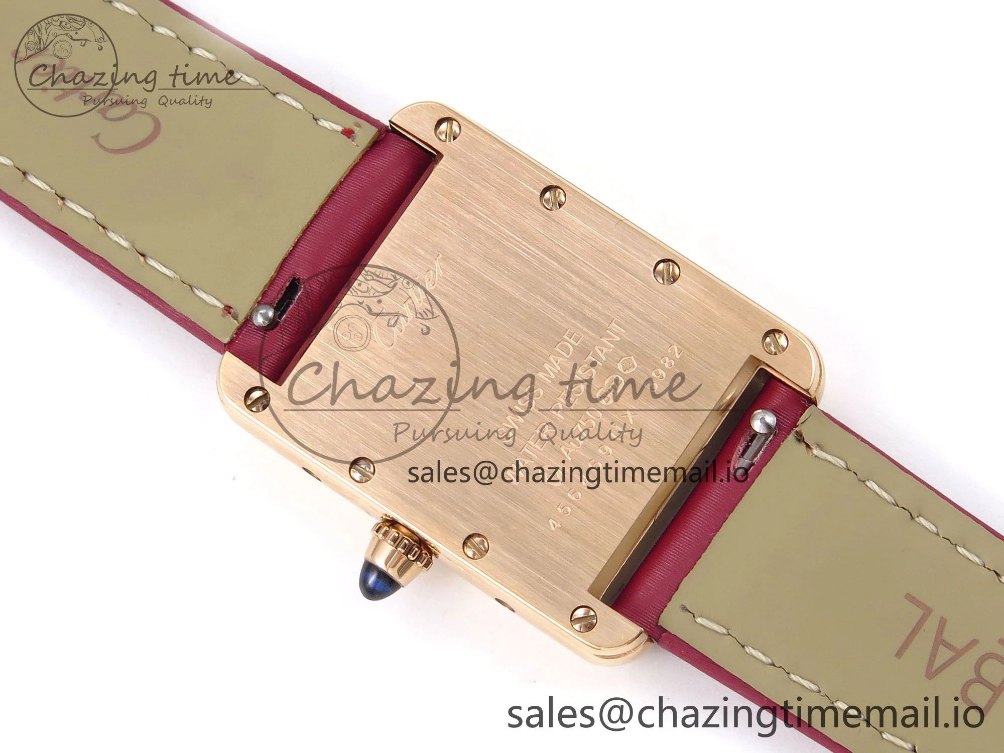 Tank Must RG 22mm AF 1:1 Best Edition White Dial on Red Fabric Strap Ronda Quartz