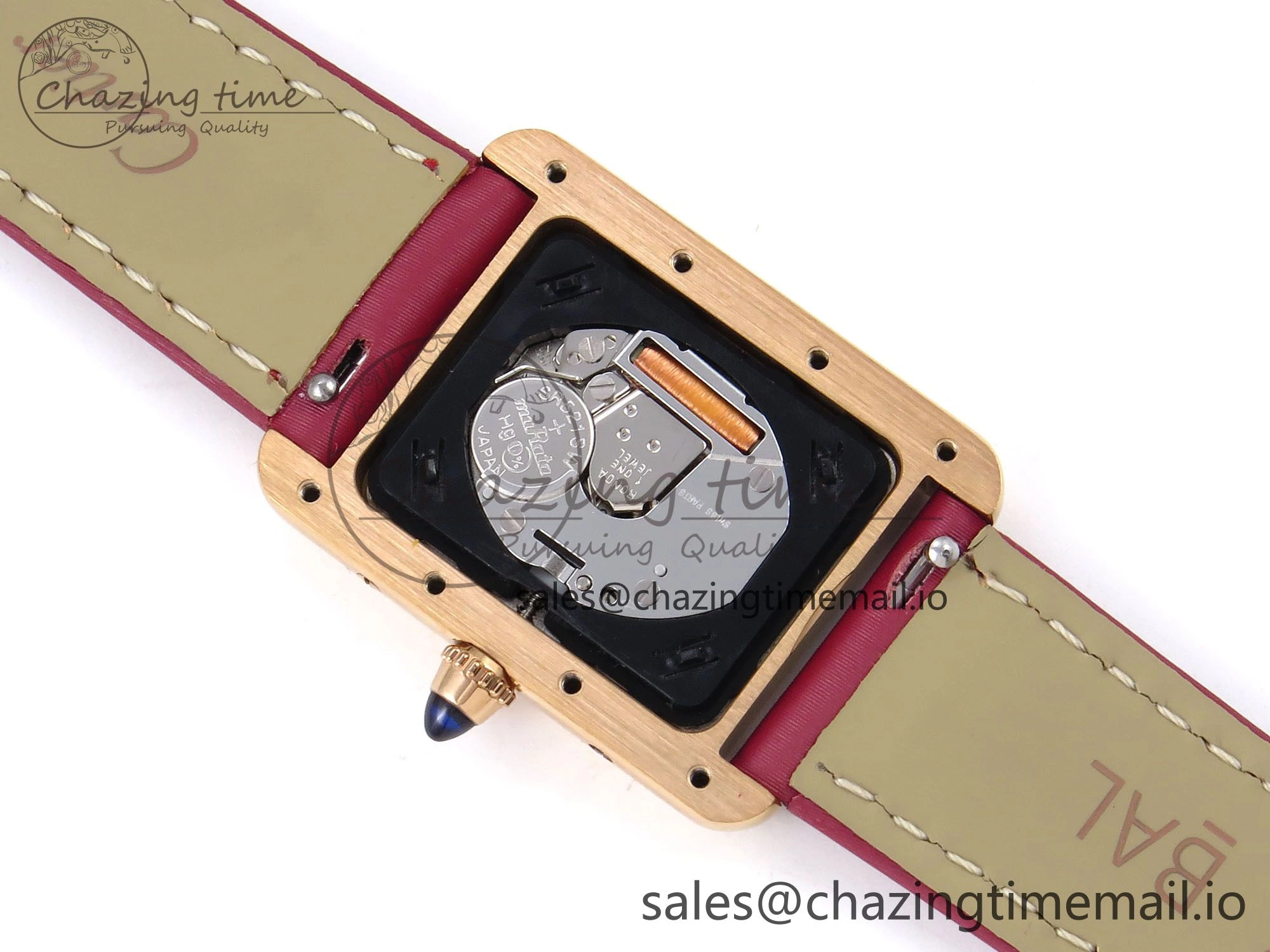 Tank Must RG 22mm AF 1:1 Best Edition White Dial on Red Fabric Strap Ronda Quartz