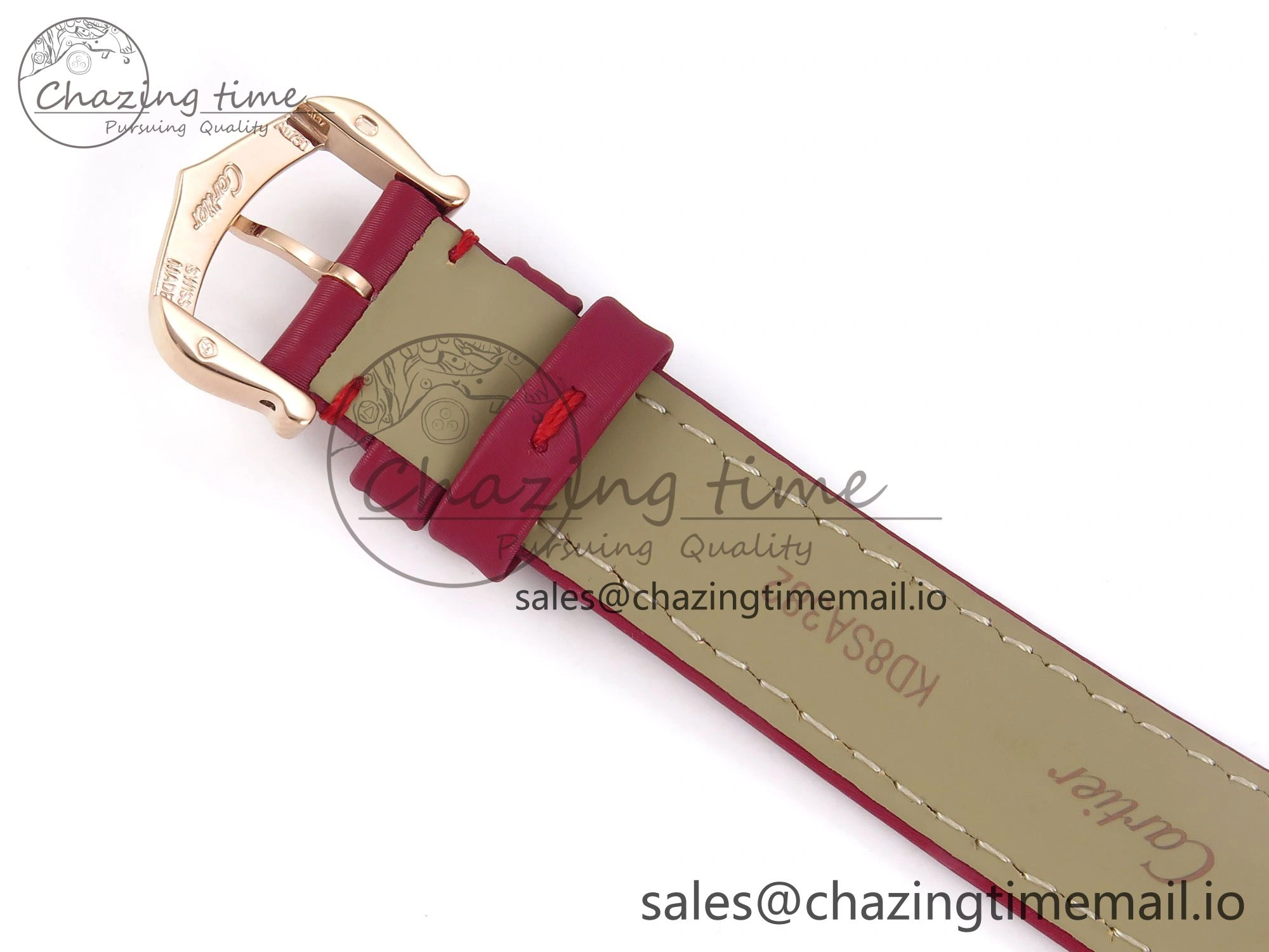 Tank Must RG 22mm AF 1:1 Best Edition White Dial on Red Fabric Strap Ronda Quartz