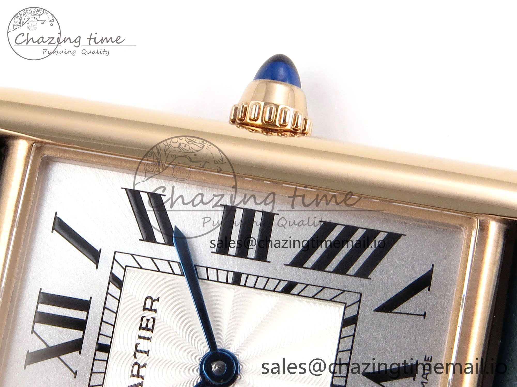 Tank Must RG 25.5mm AF 1:1 Best Edition White Dial on Blue Leather Strap Ronda Quartz