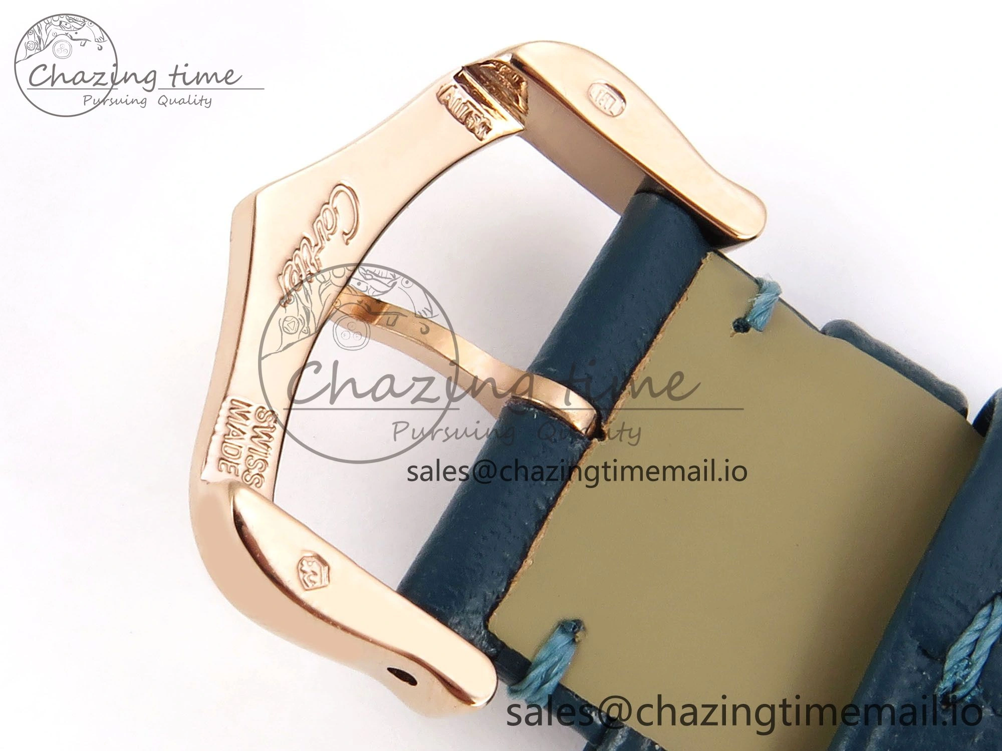 Tank Must RG 25.5mm AF 1:1 Best Edition White Dial on Blue Leather Strap Ronda Quartz