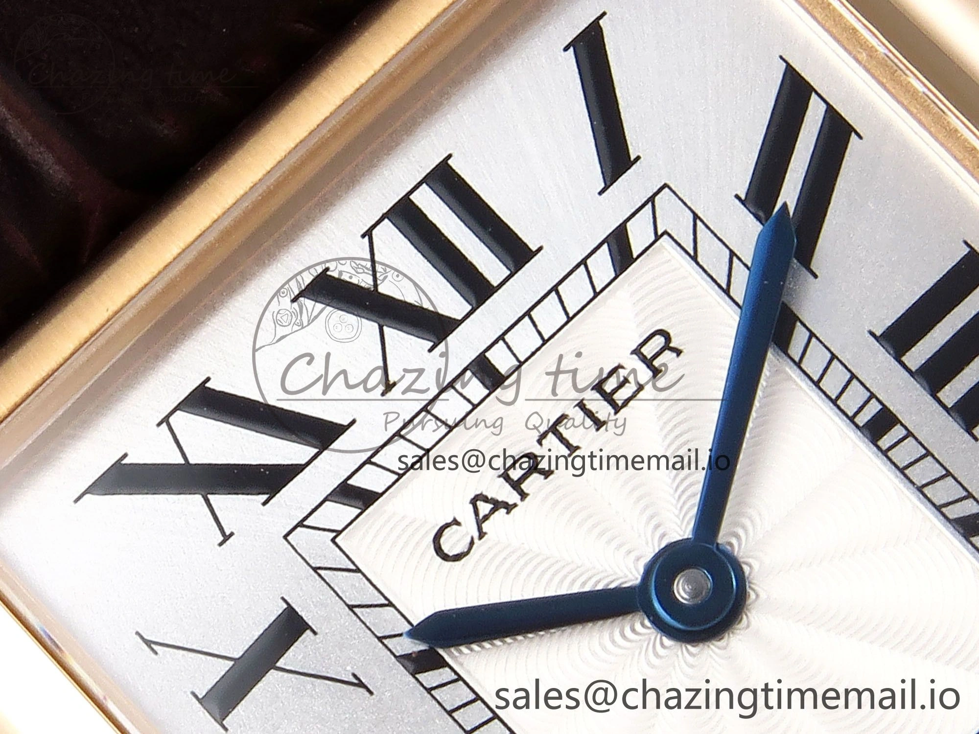 Tank Must RG 25.5mm AF 1:1 Best Edition White Dial on Brown Leather Strap Ronda Quartz