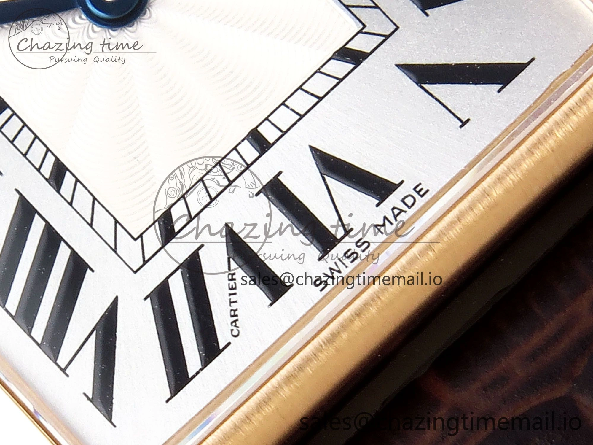 Tank Must RG 25.5mm AF 1:1 Best Edition White Dial on Brown Leather Strap Ronda Quartz