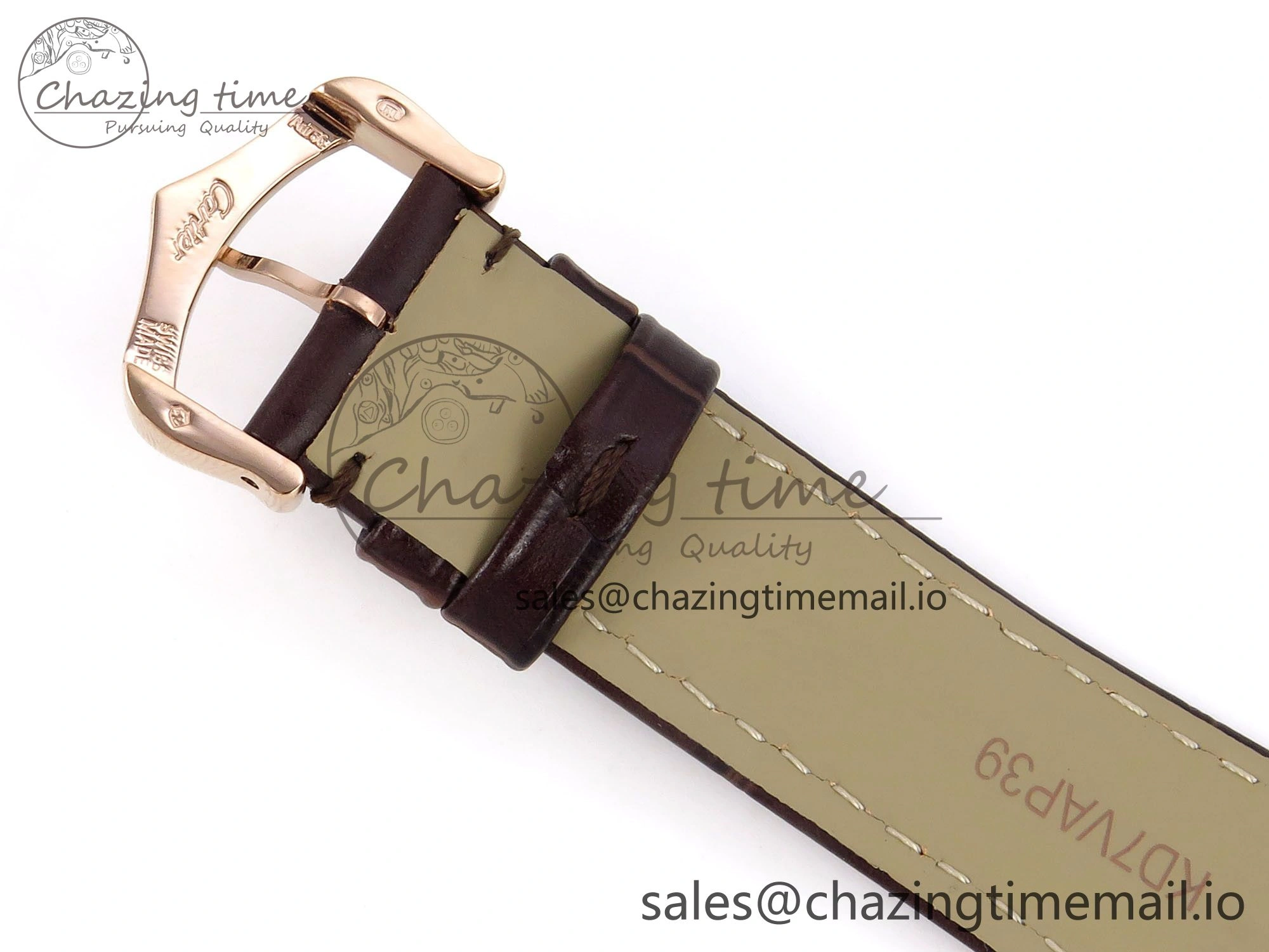 Tank Must RG 25.5mm AF 1:1 Best Edition White Dial on Brown Leather Strap Ronda Quartz