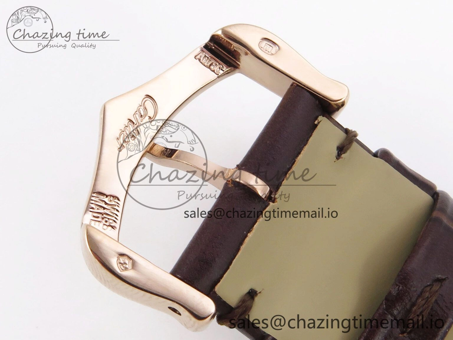 Tank Must RG 25.5mm AF 1:1 Best Edition White Dial on Brown Leather Strap Ronda Quartz