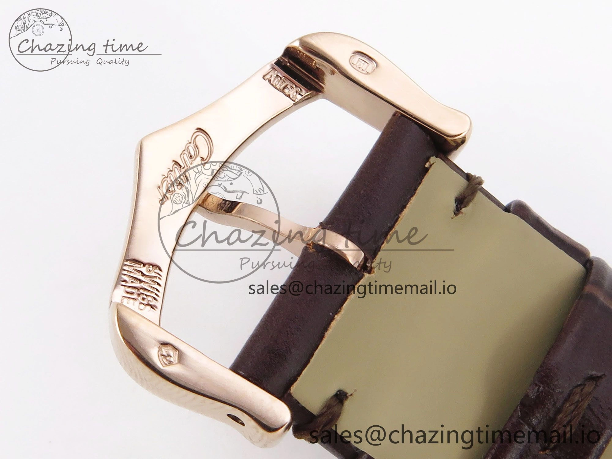 Tank Must RG 25.5mm AF 1:1 Best Edition White Dial on Brown Leather Strap Ronda Quartz