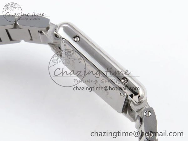 Tank Must SS 33.7mm DRF 1:1 Best Edition White Dial on SS Bracelet Jap Quartz