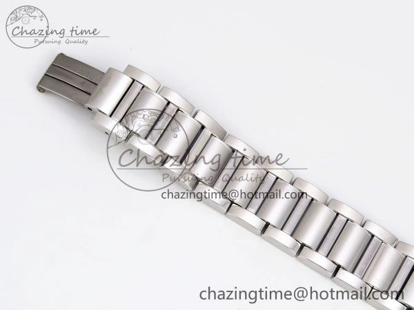Tank Must SS 33.7mm DRF 1:1 Best Edition White Dial on SS Bracelet Jap Quartz