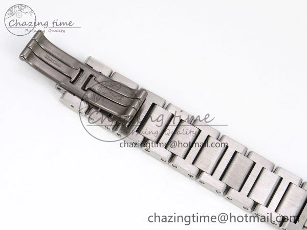 Tank Must SS 33.7mm DRF 1:1 Best Edition White Dial on SS Bracelet Jap Quartz