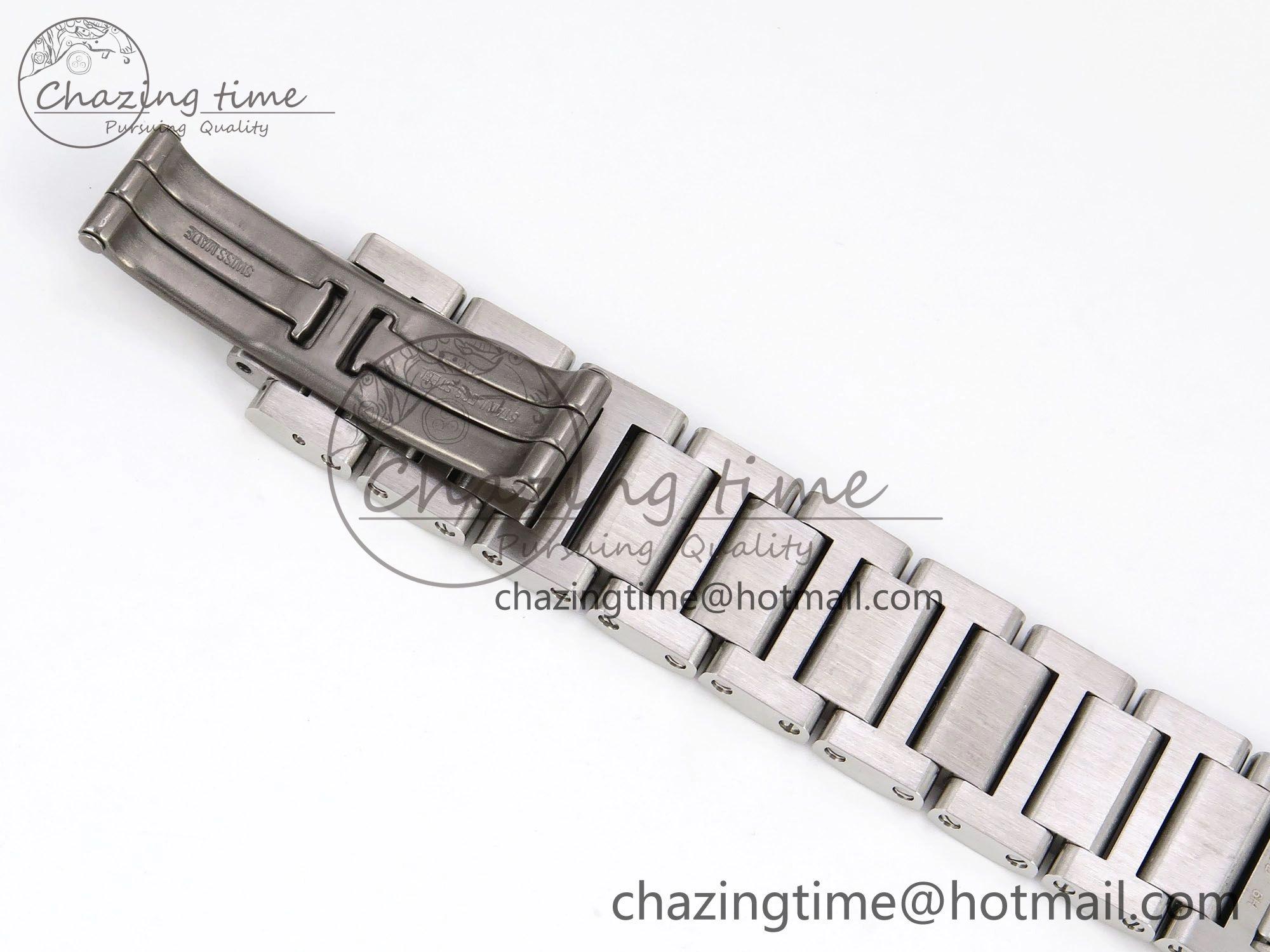 Tank Must SS 33.7mm DRF 1:1 Best Edition White Dial on SS Bracelet Jap Quartz