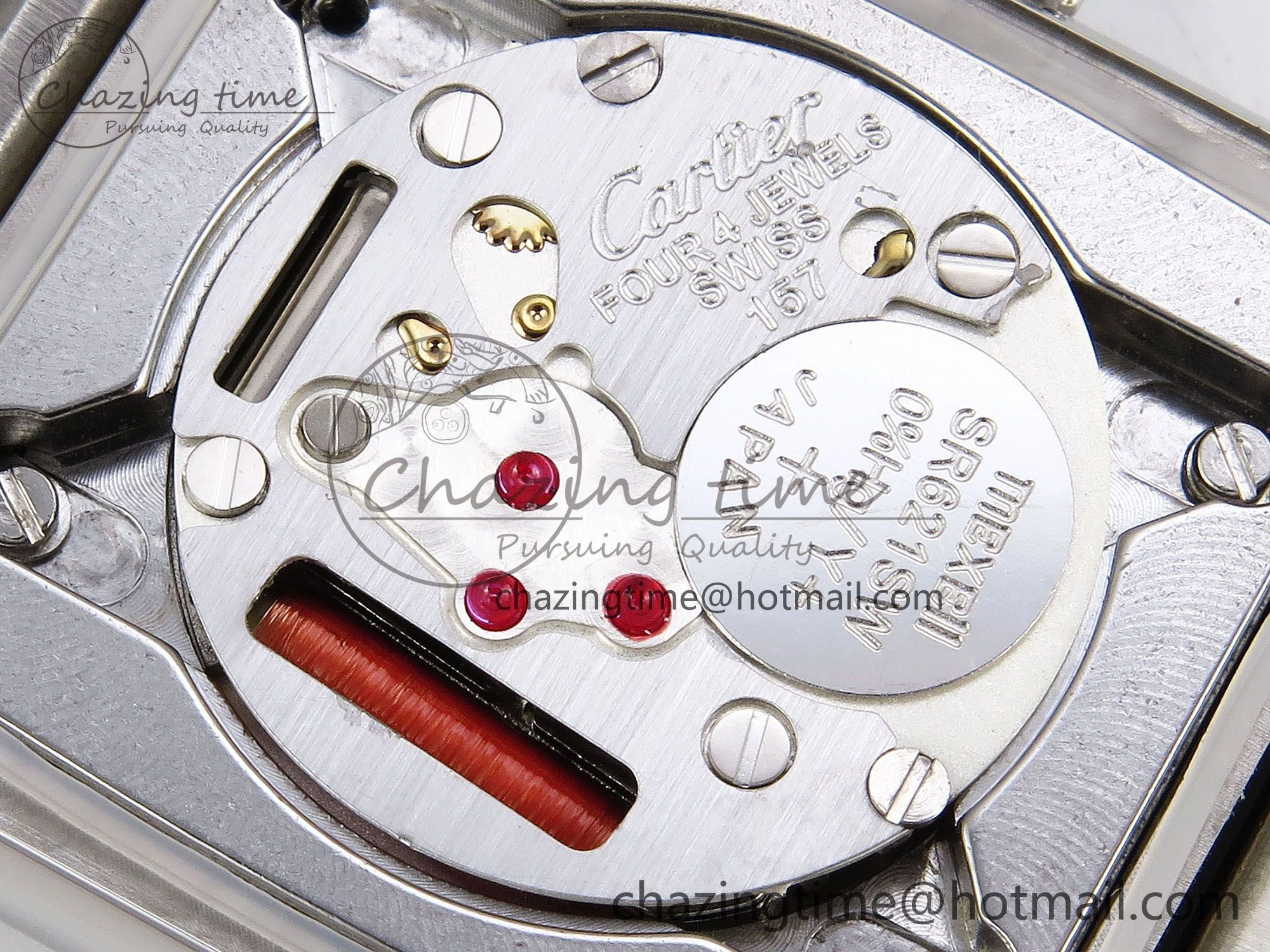 Tank Must SS 33.7mm DRF 1:1 Best Edition White Dial on SS Bracelet Jap Quartz