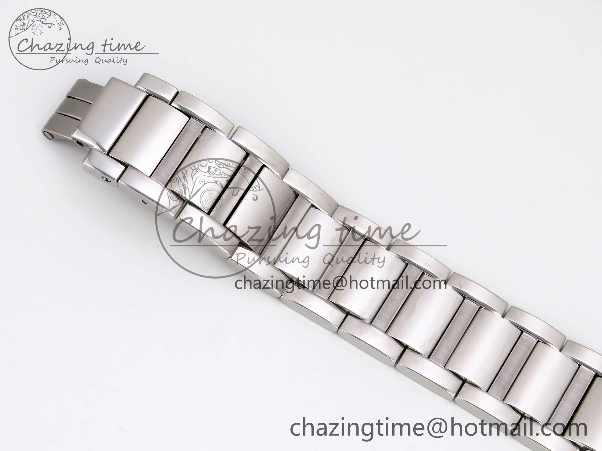 Tank Must SS 33.7mm DRF 1:1 Best Edition White Dial on SS Bracelet Jap Quartz