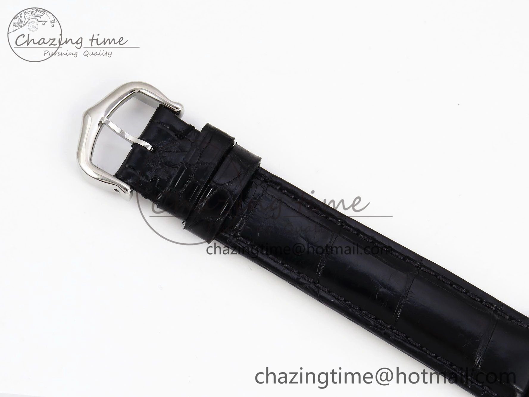 Tank Must Small SS 29mm DRF 1:1 Best Edition Black Dial on Black Leather Strap Swiss Quartz