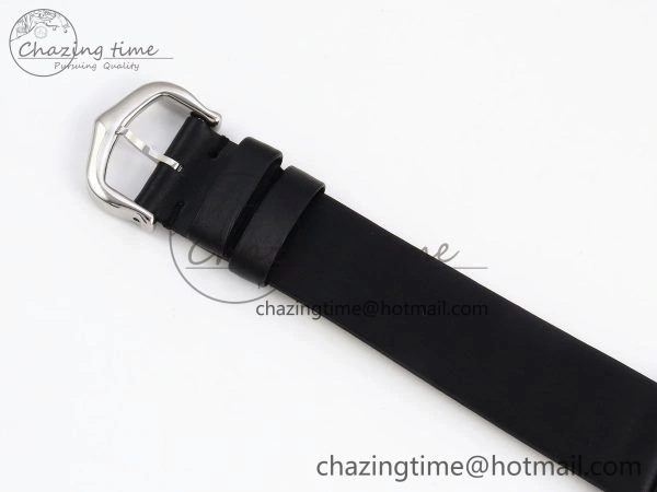 Tank Must Small SS 29mm DRF 1:1 Best Edition White Dial Diamonds Bezel on Black Calfskin Strap Swiss Quartz