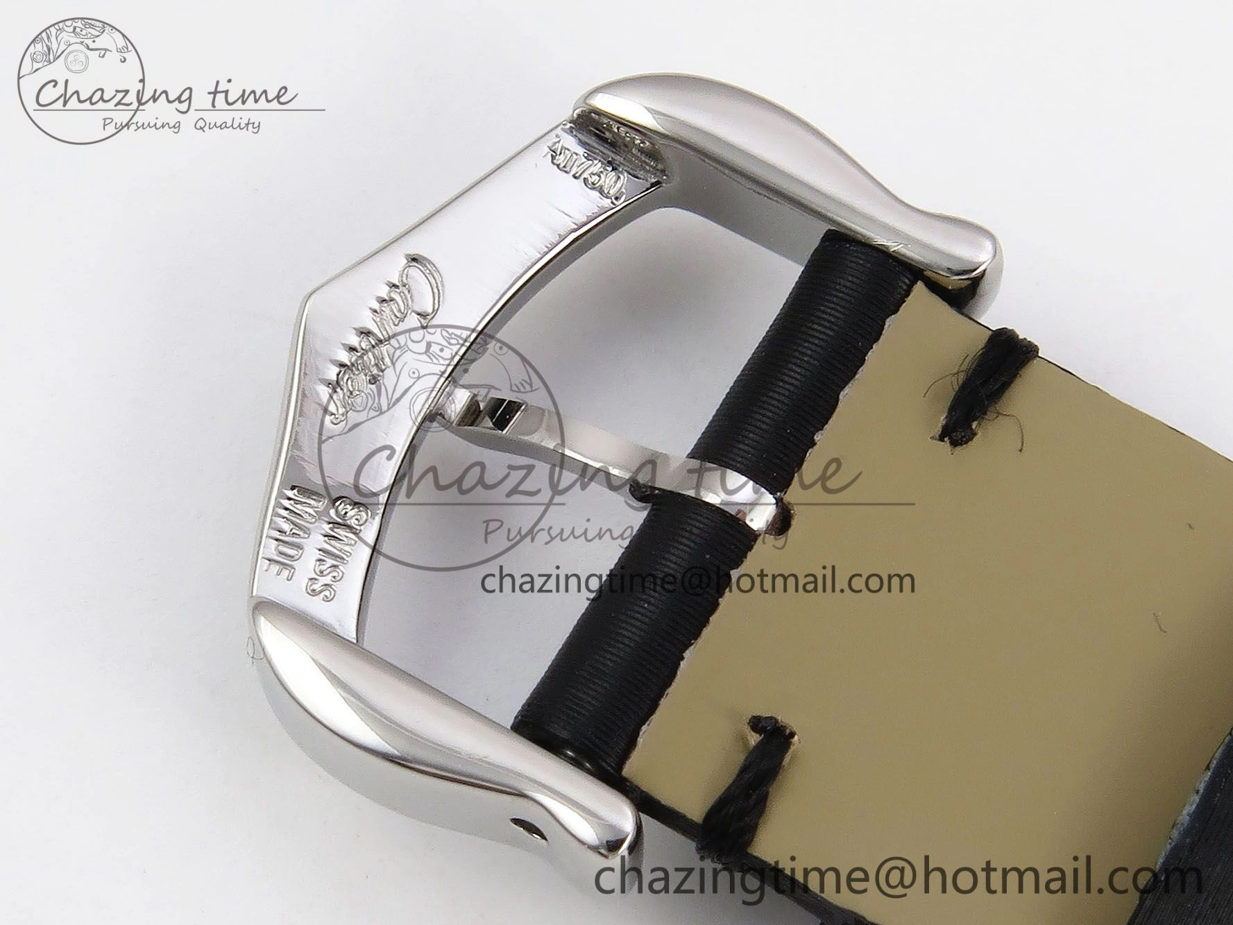 Tank Must Small SS 29mm DRF 1:1 Best Edition White Dial Diamonds Bezel on Black Calfskin Strap Swiss Quartz