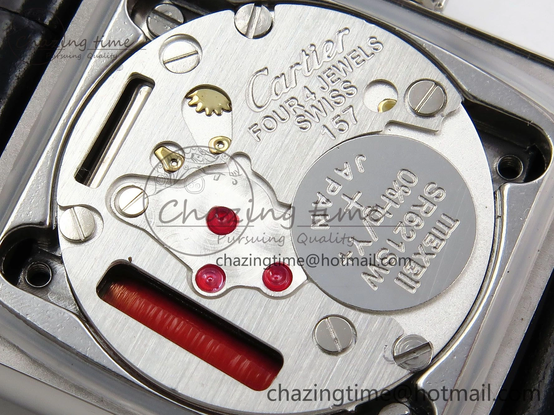 Tank Must Small SS 29mm DRF 1:1 Best Edition White Dial on Black Leather Strap Swiss Quartz