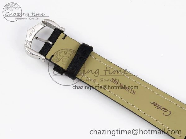 Tank Must Small SS 29mm DRF 1:1 Best Edition White Dial on Black Leather Strap Swiss Quartz