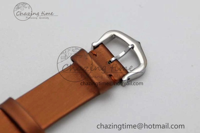 Tank Must Small SS K11F 1:1 Best Edition White Dial Diamonds Bezel on Satin Leather Strap Ronda Quartz