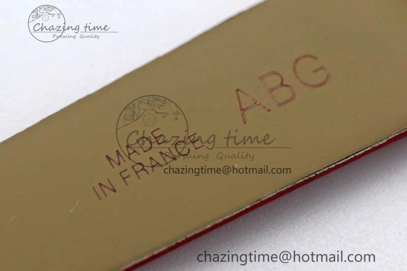 Tank Must Small SS K11F 1:1 Best Edition White Dial Diamonds Bezel on Satin Leather Strap Ronda Quartz