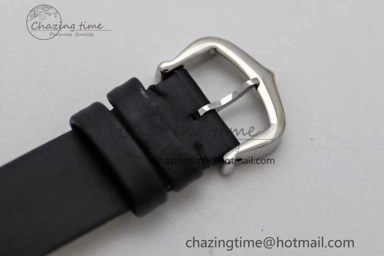 Tank Must Small SS K11F 1:1 Best Edition White Dial Diamonds Bezel on Satin Leather Strap Ronda Quartz