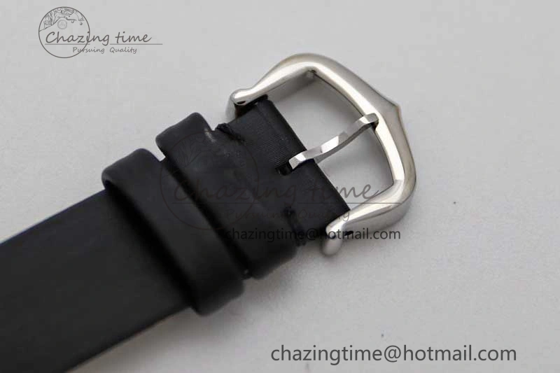 Tank Must Small SS K11F 1:1 Best Edition White Dial Diamonds Bezel on Satin Leather Strap Ronda Quartz