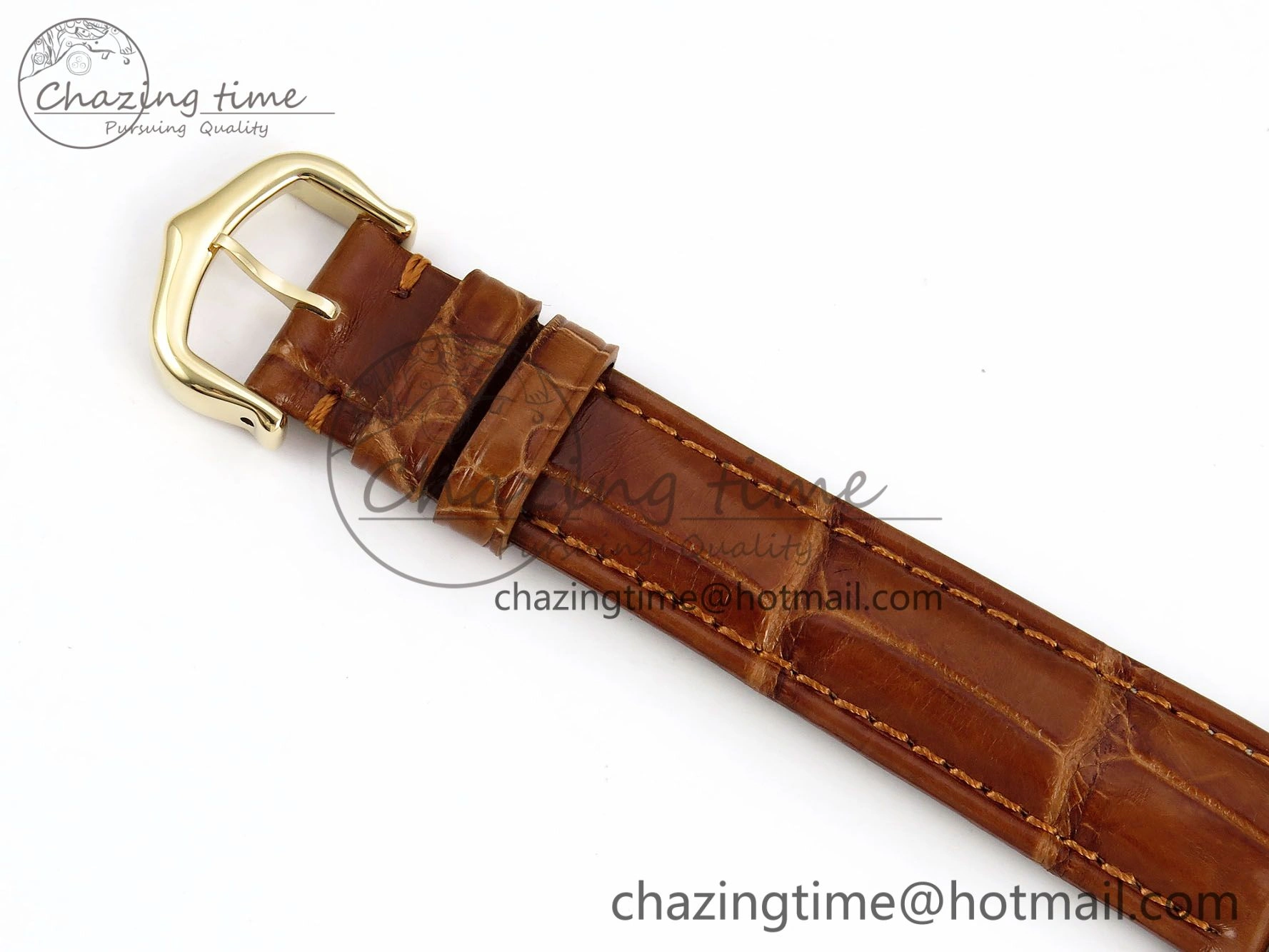 Tank Must Small YG 29mm DRF 1:1 Best Edition YG Dial on Brown Leather Strap Swiss Quartz