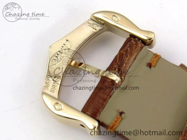 Tank Must Small YG 29mm DRF 1:1 Best Edition YG Dial on Brown Leather Strap Swiss Quartz