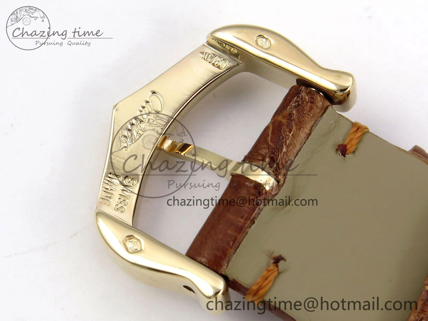Tank Must Small YG 29mm DRF 1:1 Best Edition YG Dial on Brown Leather Strap Swiss Quartz