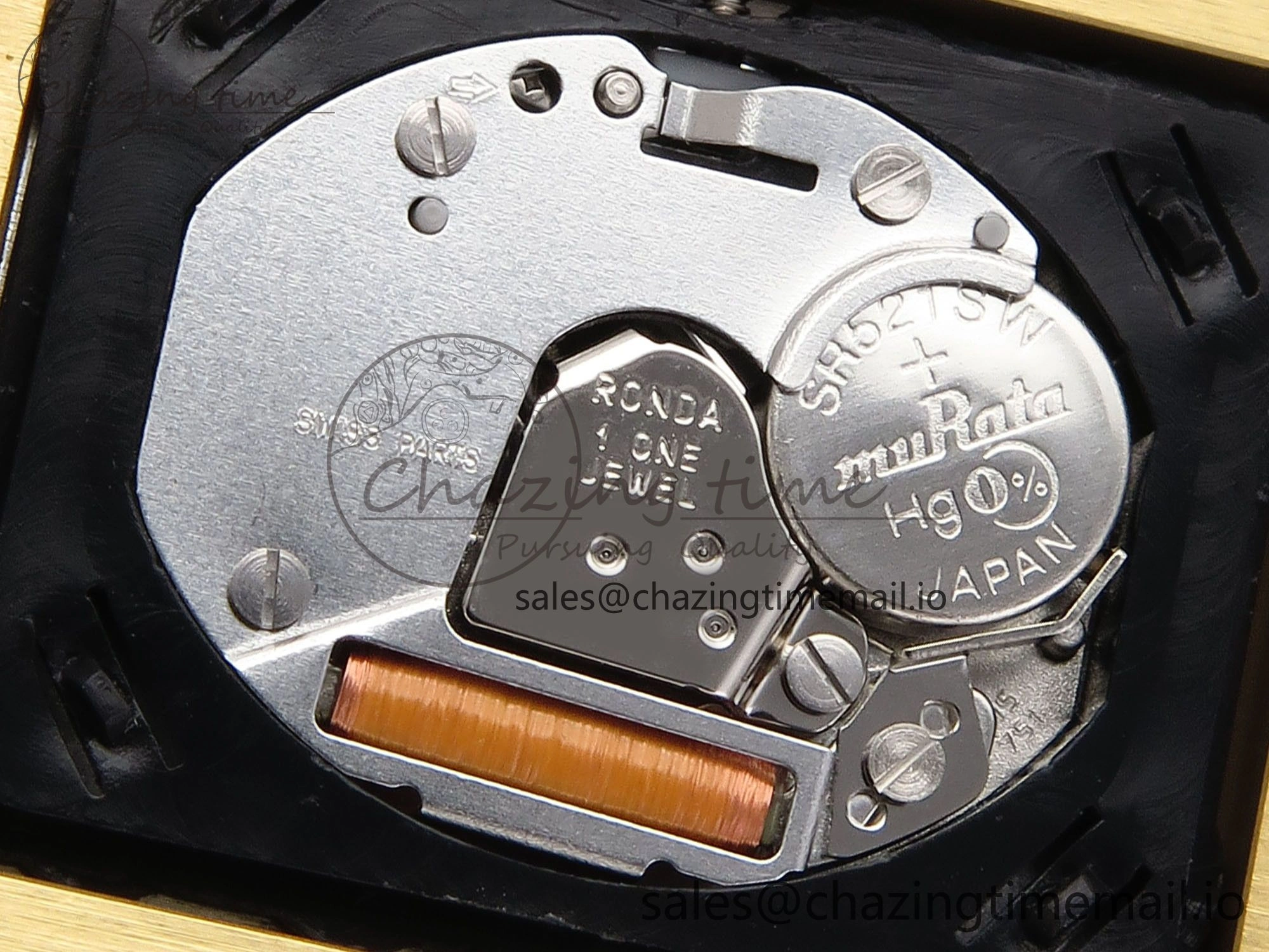 Tank Must YG 22mm AF 1:1 Best Edition White Dial on Brown Leather Strap Ronda Quartz