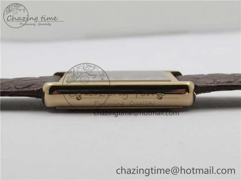 Tank Solo 31mm RG V9F 1:1 Best Edition White Dial on Brown Leather Strap MIYOTA 9015