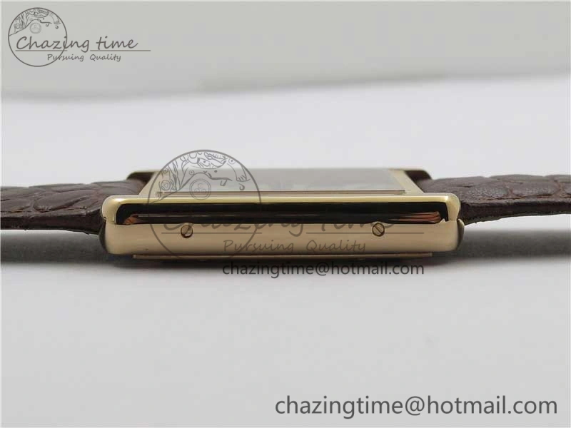 Tank Solo 31mm RG V9F 1:1 Best Edition White Dial on Brown Leather Strap MIYOTA 9015