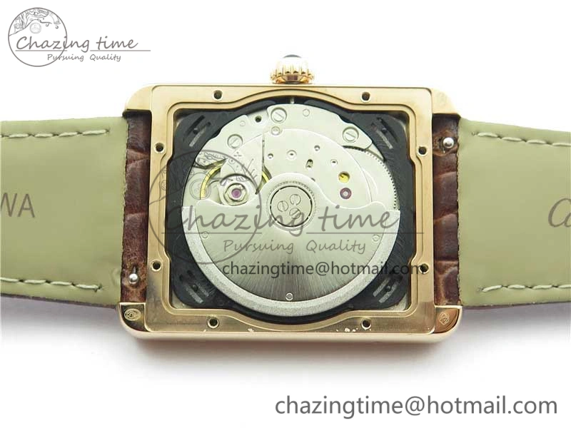 Tank Solo 31mm RG V9F 1:1 Best Edition White Dial on Brown Leather Strap MIYOTA 9015