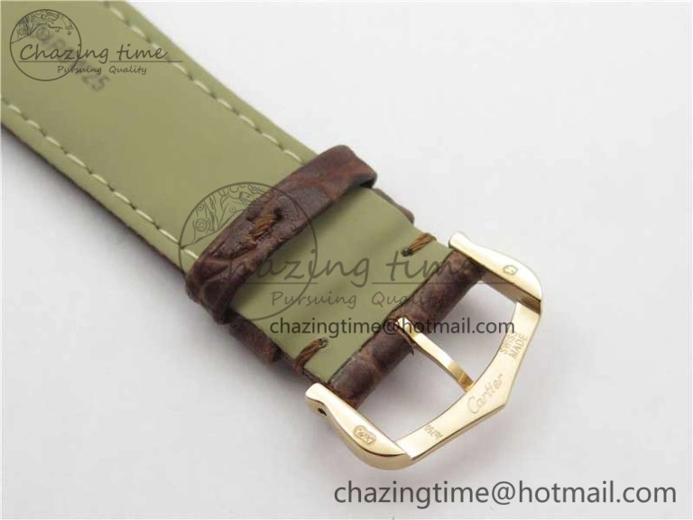 Tank Solo 31mm RG V9F 1:1 Best Edition White Dial on Brown Leather Strap MIYOTA 9015
