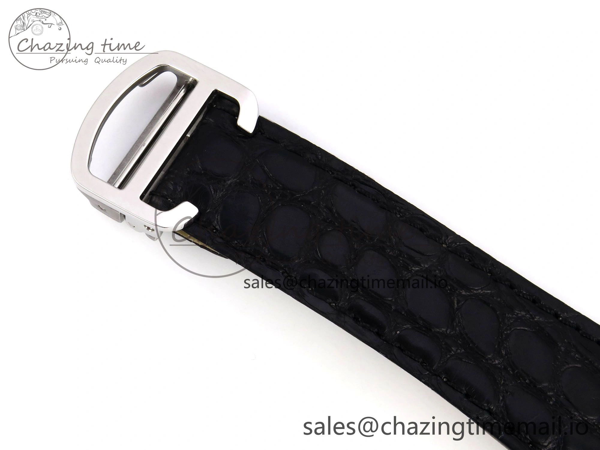 Tank Solo 31mm SS AF 1:1 Best Edition White Dial Diamonds Bezel on Black Croco Strap MIYOTA 9015
