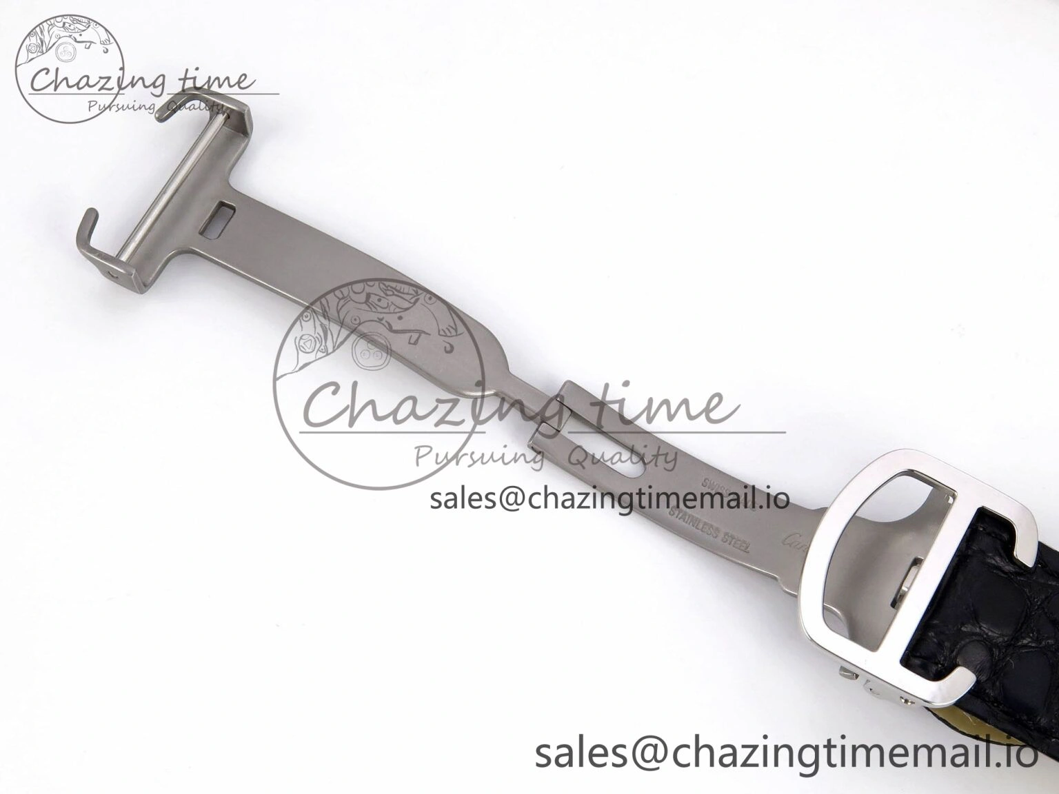 Tank Solo 31mm SS AF 1:1 Best Edition White Dial Diamonds Bezel on Black Croco Strap MIYOTA 9015