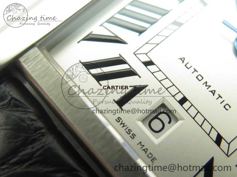 Tank Solo 31mm SS KZF 1:1 Best Edition White Dial on Black Leather Strap MIYOTA 9015