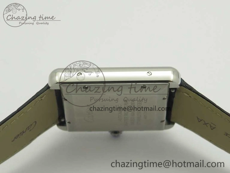 Tank Solo 31mm SS KZF 1:1 Best Edition White Dial on Black Leather Strap MIYOTA 9015