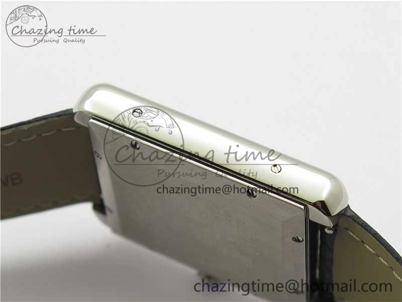 Tank Solo 31mm SS V9F 1:1 Best Edition White Dial on Black Leather Strap MIYOTA 9015