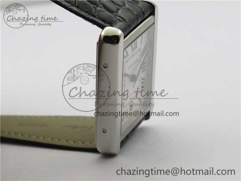 Tank Solo 31mm SS V9F 1:1 Best Edition White Dial on Black Leather Strap MIYOTA 9015