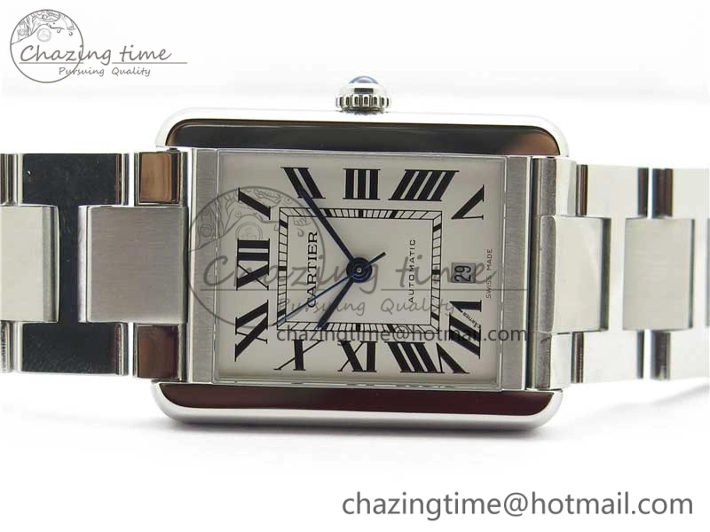 Tank Solo 31mm SS V9F 1:1 Best Edition White Dial on SS Bracelet MIYOTA 9015
