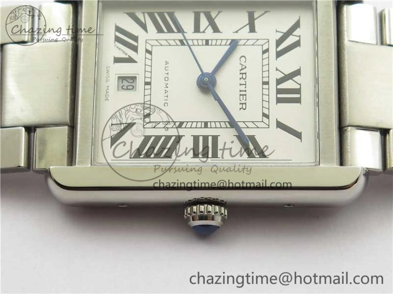 Tank Solo 31mm SS V9F 1:1 Best Edition White Dial on SS Bracelet MIYOTA 9015