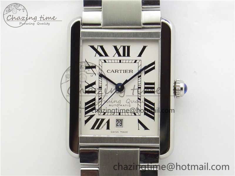 Tank Solo 31mm SS V9F 1:1 Best Edition White Dial on SS Bracelet MIYOTA 9015