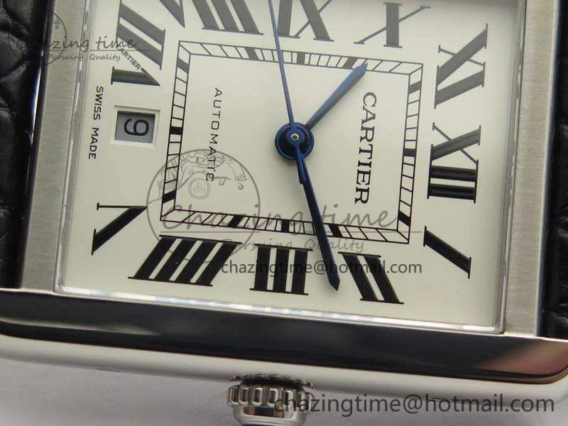 Tank Solo 31mm SS ZF 1:1 Best Edition White Dial On Black Leather Strap MIYOTA 9015
