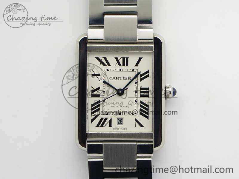 Tank Solo 31mm SS ZF 1:1 Best Edition White Dial On SS Bracelet MIYOTA 9015
