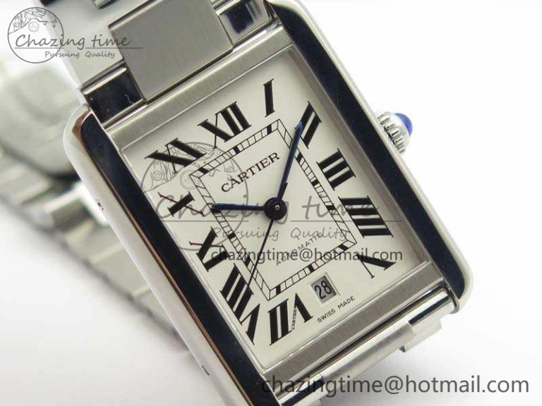 Tank Solo 31mm SS ZF 1:1 Best Edition White Dial On SS Bracelet MIYOTA 9015