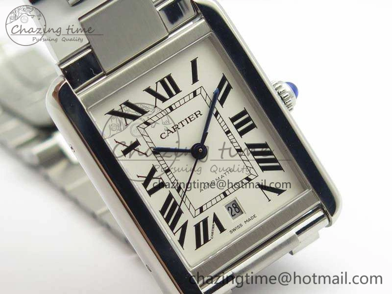 Tank Solo 31mm SS ZF 1:1 Best Edition White Dial On SS Bracelet MIYOTA 9015